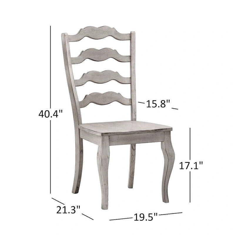 Chaise de salle à manger à barreaux (lot de 2)