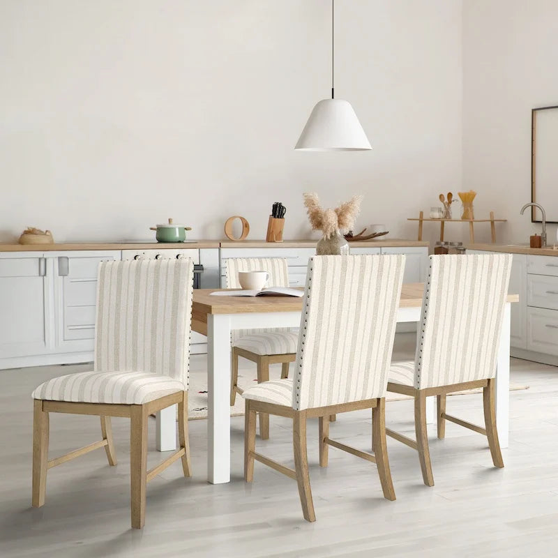 HomePop Upholstered Wood Apron Dining Chair - Set of 2