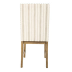 Chaise de salle à manger en bois rembourrée avec tablier - Lot de 2