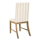 Chaise de salle à manger en bois rembourrée avec tablier - Lot de 2