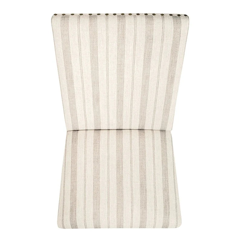 Chaise de salle à manger en bois rembourrée avec tablier - Lot de 2