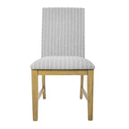 Chaise de salle à manger en bois rembourrée avec tablier - Lot de 2