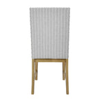 Chaise de salle à manger en bois rembourrée avec tablier - Lot de 2