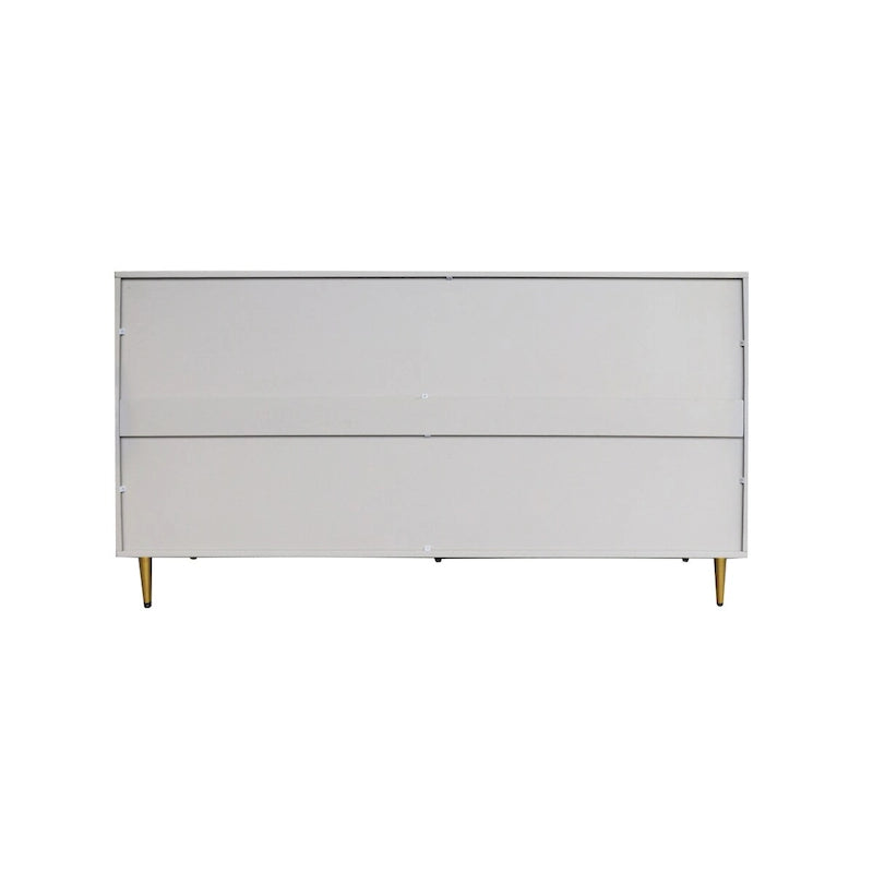 Buffet bahut de rangement d'appoint en bois, laqué gris/bleu, 4 portes, moderne, 152 cm