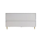 Buffet bahut de rangement d'appoint en bois, laqué gris/bleu, 4 portes, moderne, 152 cm