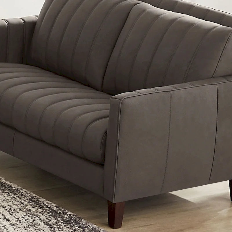 Ensemble canapé, causeuse et fauteuil en cuir pleine fleur