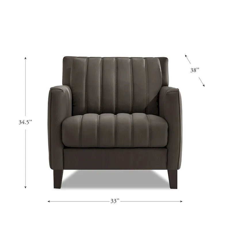 Ensemble canapé, causeuse et fauteuil en cuir pleine fleur