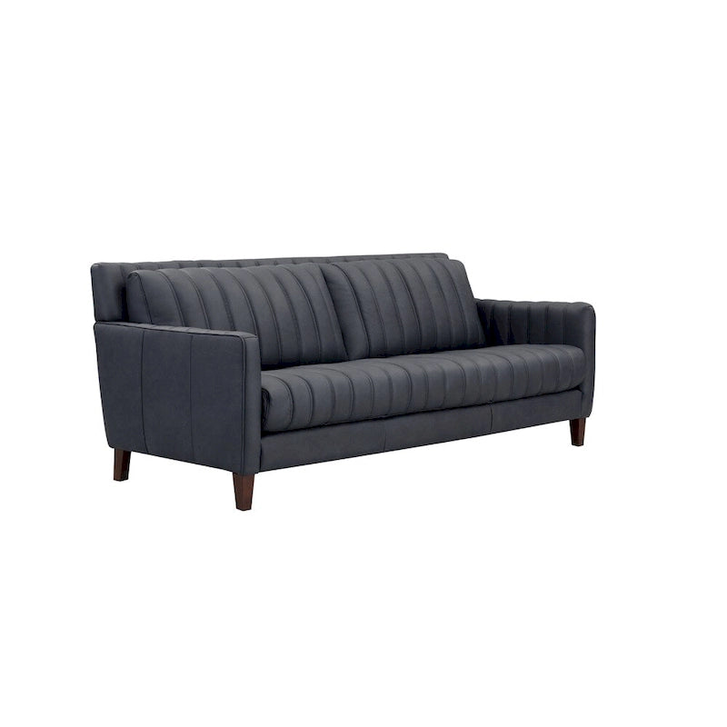 Ensemble canapé, causeuse et fauteuil en cuir pleine fleur
