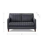 Ensemble canapé, causeuse et fauteuil en cuir pleine fleur