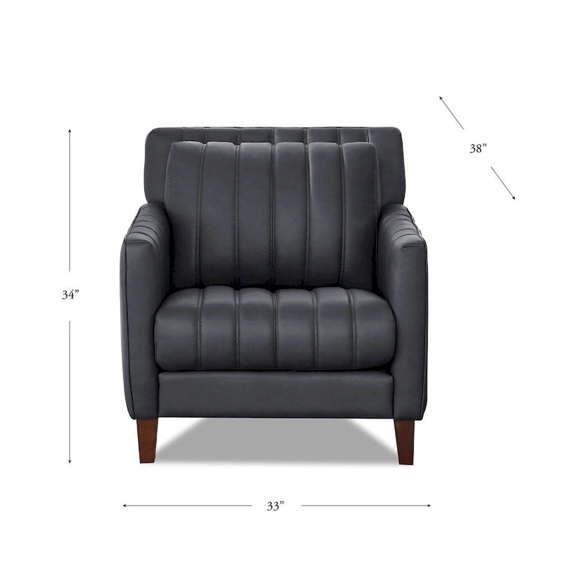 Ensemble canapé, causeuse et fauteuil en cuir pleine fleur