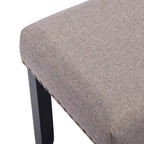 Banc rembourré moderne de 112 cm avec pieds en bois et clous décoratifs