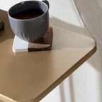Table d'appoint en C, Fer et Or