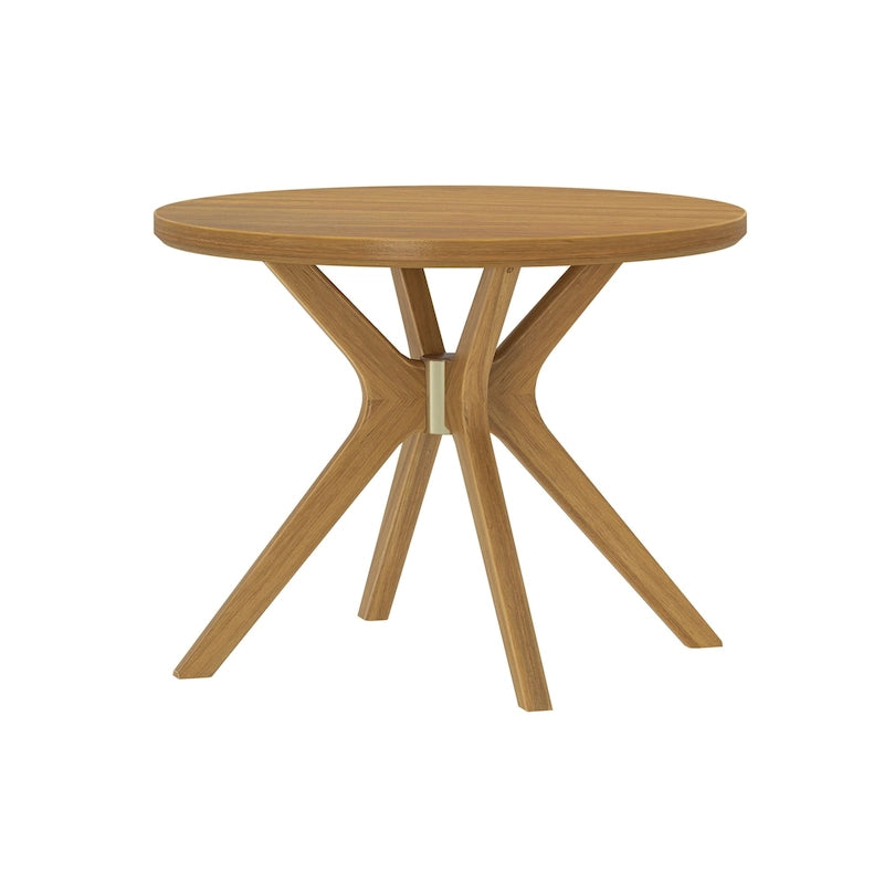 Table à manger ronde à pieds croisés de 38 pouces