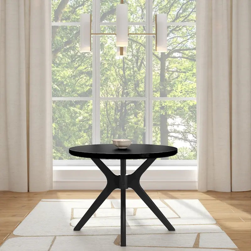 Table à manger ronde à pieds croisés de 38 pouces