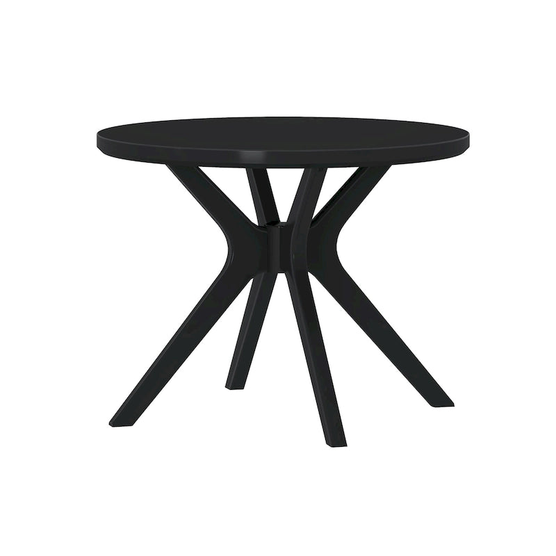 Table à manger ronde à pieds croisés de 38 pouces