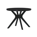 Table à manger ronde à pieds croisés de 38 pouces