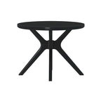 Table à manger ronde à pieds croisés de 38 pouces
