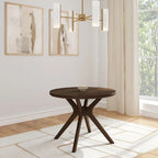 Table à manger ronde à pieds croisés de 38 pouces