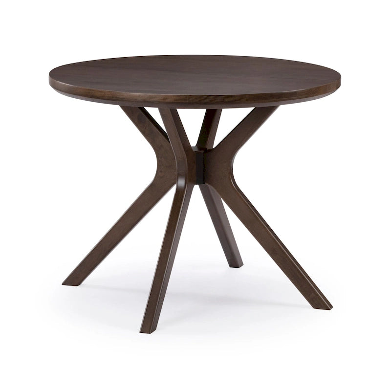 Table à manger ronde à pieds croisés de 38 pouces