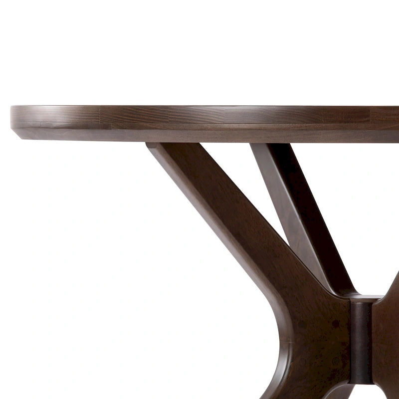 Table à manger ronde à pieds croisés de 38 pouces