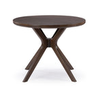 Table à manger ronde à pieds croisés de 38 pouces