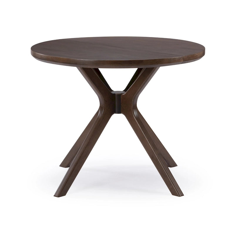 Table à manger ronde à pieds croisés de 38 pouces