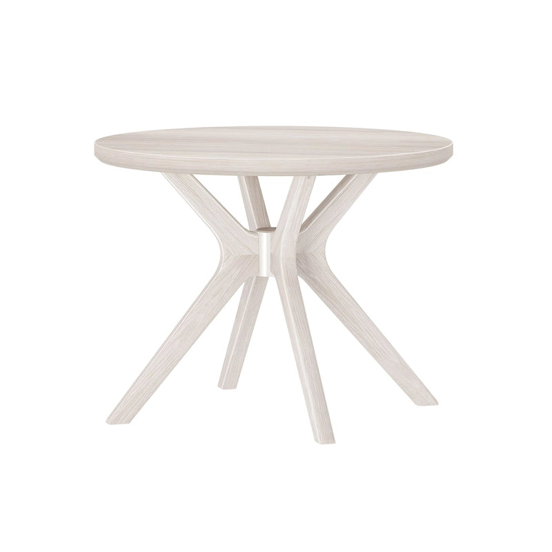 Table à manger ronde à pieds croisés de 38 pouces