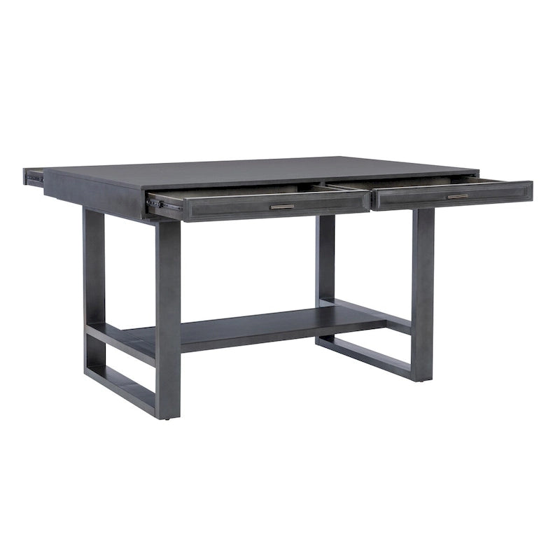 Ensemble de salle à manger 7 pièces hauteur comptoir Wilson en bois gris