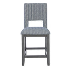Ensemble de salle à manger 7 pièces hauteur comptoir Wilson en bois gris