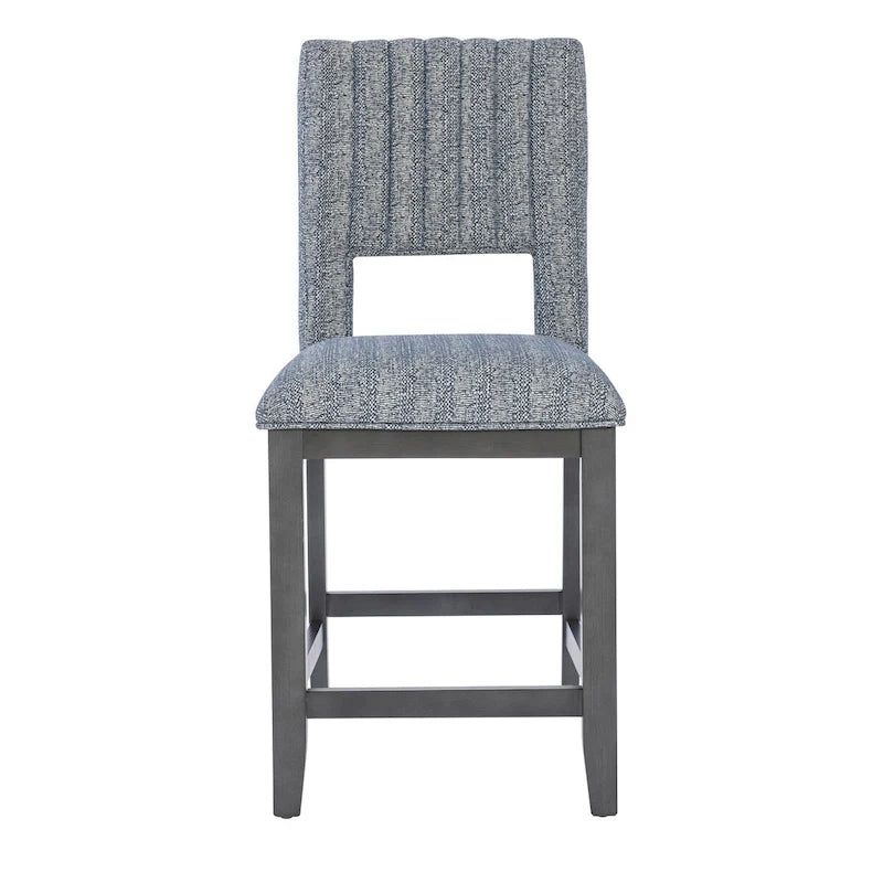 Ensemble de salle à manger 7 pièces hauteur comptoir Wilson en bois gris