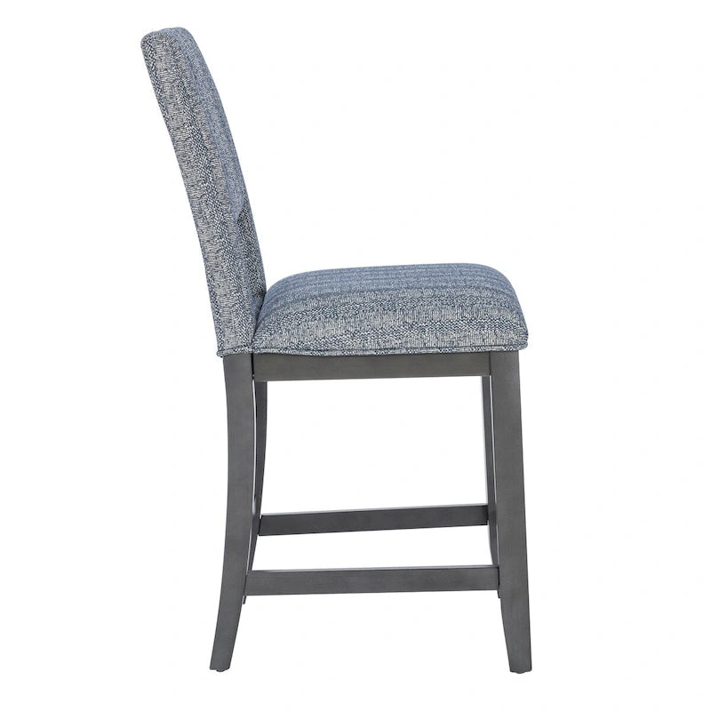 Ensemble de salle à manger 7 pièces hauteur comptoir Wilson en bois gris