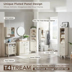 Meuble de rangement moderne de 68 po à placer au-dessus des toilettes, meuble d'appoint haut en bois - N/A