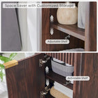 Armoire de rangement étroite de salle de bain de 68 po avec dessus en faux marbre