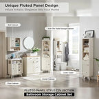 Armoire de rangement étroite de salle de bain de 68 po avec dessus en faux marbre