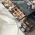 Coiffeuse moderne avec miroir lumineux HD, table de maquillage